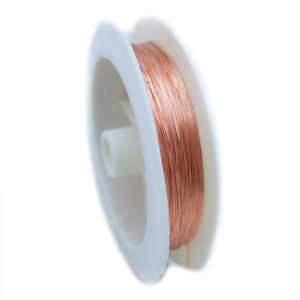 24 Gauge, 99.9% Pure Copper Wire (Square) Dead Soft CDA #110 Made in USA - 100FT by CRAFT WIRE