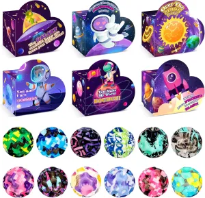24 Pack Moon Bouncing Balls, Super Bouncy Balls for Kids, Party Favors for Kids