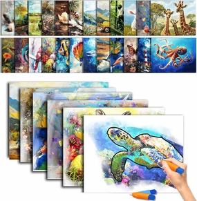 25 Pack Dementia Products for Elderly Reusable Water Doodle Coloring Set for Seniors Dementia Activities Animals Water Painting Toys for Alzheimer's Painting Gifts for Nursing Home Patients