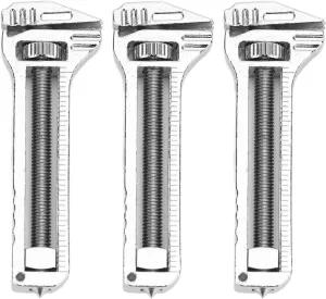 3 PCS Mini Multitool Wrench Adjustable Multitool Mini Multifunctional Wrench, Compact Lightweight for Bottle Opener, Spanner, Nail Puller