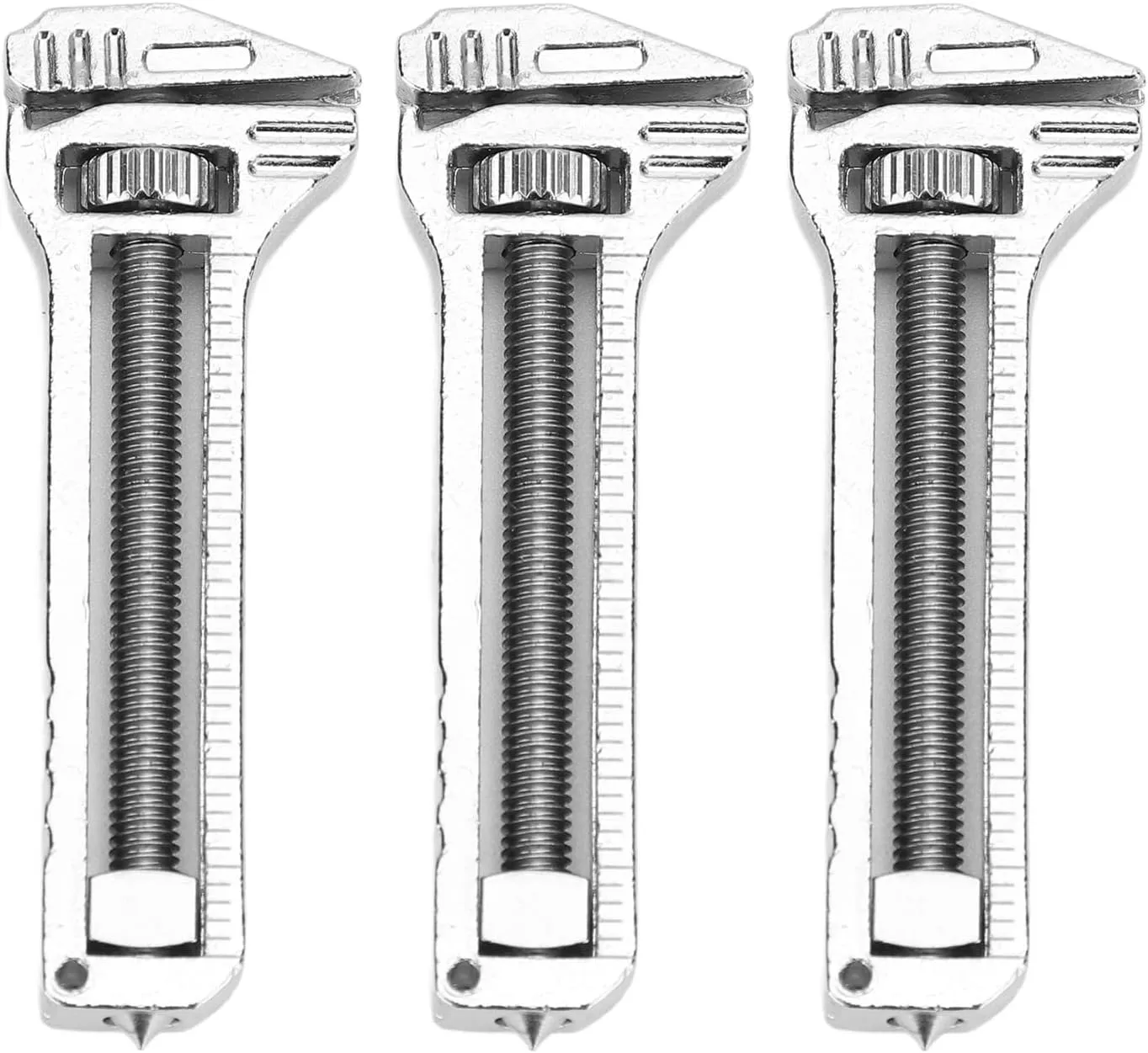 3 PCS Mini Multitool Wrench Adjustable Multitool Mini Multifunctional Wrench, Compact Lightweight for Bottle Opener, Spanner, Nail Puller