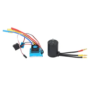 3650 3600KV Brushless ESC and 120A Brushless Motor Waterproof RC Car Part Suitable for 1 10 RC Car and 1 8 RC Car Lightweight Portable Easy to Set and Adjustable