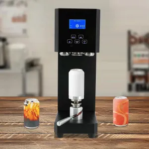 370W Aluminum Cans Sealing Machine, Automatic Electric Can Sealer Machine, Commercial Drink Sealing Machine Automatic Tin Can Sealer Machine