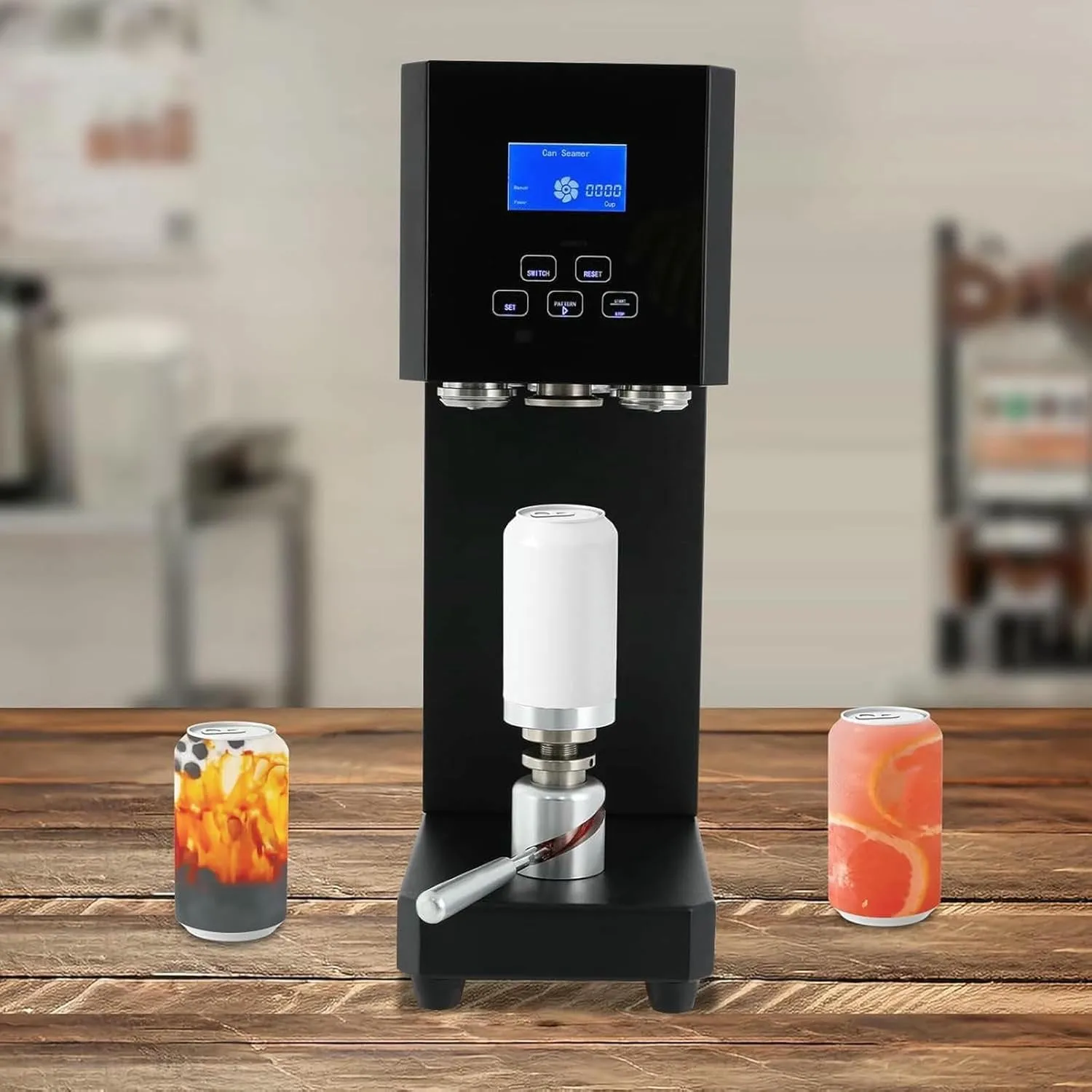 370W Aluminum Cans Sealing Machine, Automatic Electric Can Sealer Machine, Commercial Drink Sealing Machine Automatic Tin Can Sealer Machine