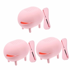 3 Sets Makeup Sponge Holder Silicone Powder Puff Box Brush Storage Case Travel-friendly Sponge Set