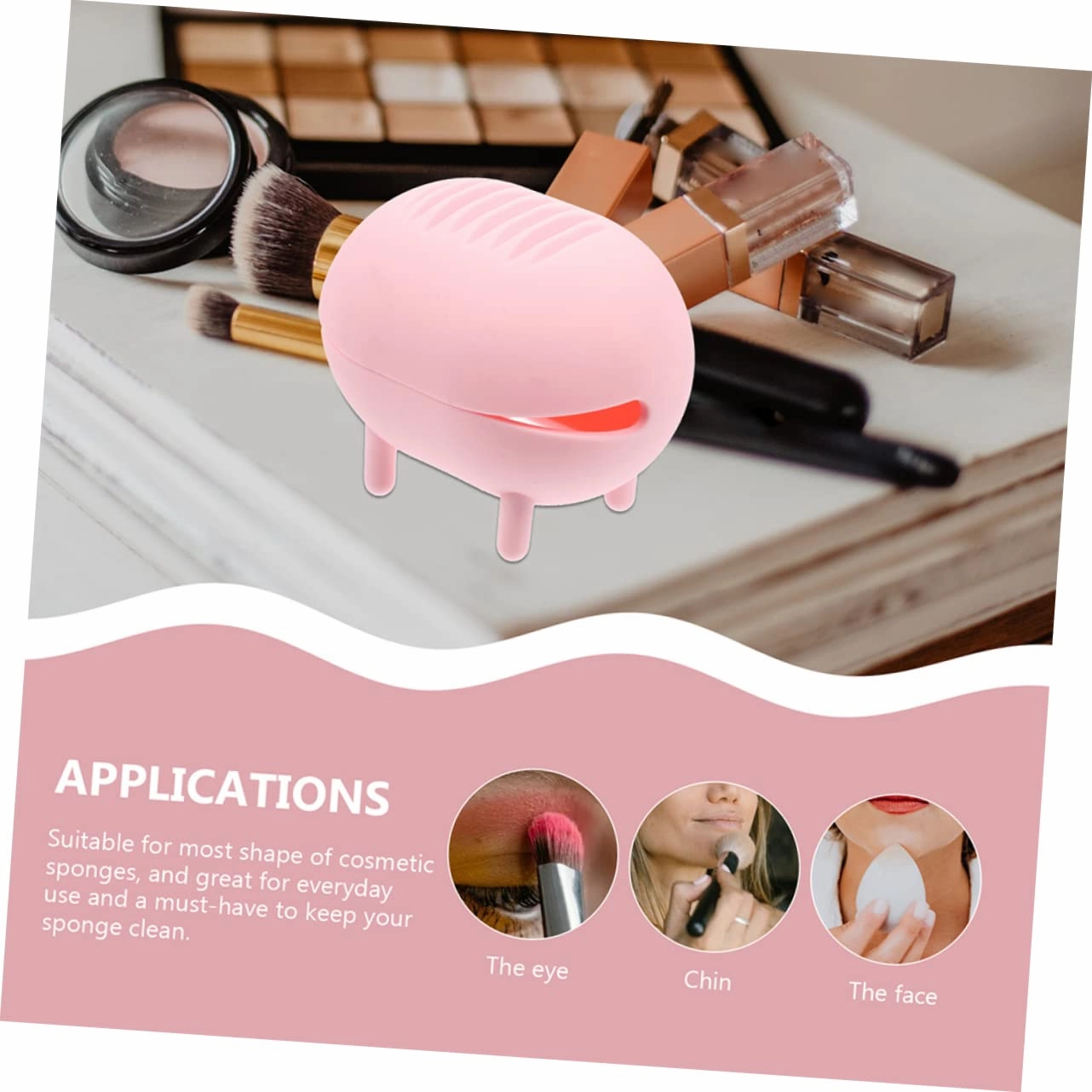 3 Sets Makeup Sponge Holder Silicone Powder Puff Box Brush Storage Case Travel-friendly Sponge Set