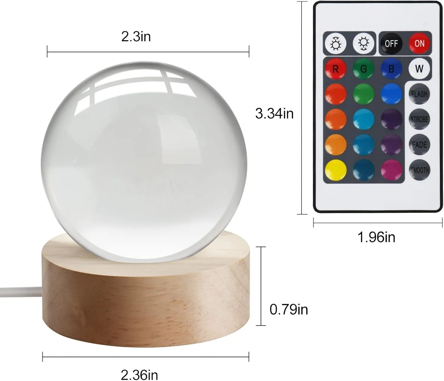 3D Galaxy Crystal Ball Night Light for Kids with Colorful LED Light Base, Color Changing Light with Remote as a Birthday Gift for Teens Boys and Girls, Planet Model