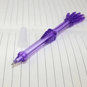 3pcs, Colorful Plastic Finger Bones Ball-point Pen Creative New And Unique Stationery Supplies