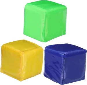 3PCS DIY Education Playing Game Dice，Learning Dice Set with 6 Sided Clear Pockets Photo Pocket Foam Stacking Blocks Learning Cubes Early Education Toys
