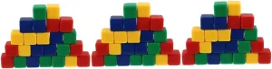 3sets Smooth Colored Dices for Early Educational Plaything Lightweight Easy to Catch Safe Edges Fun Learning Props for Classroom Home Activities 24pcs*3