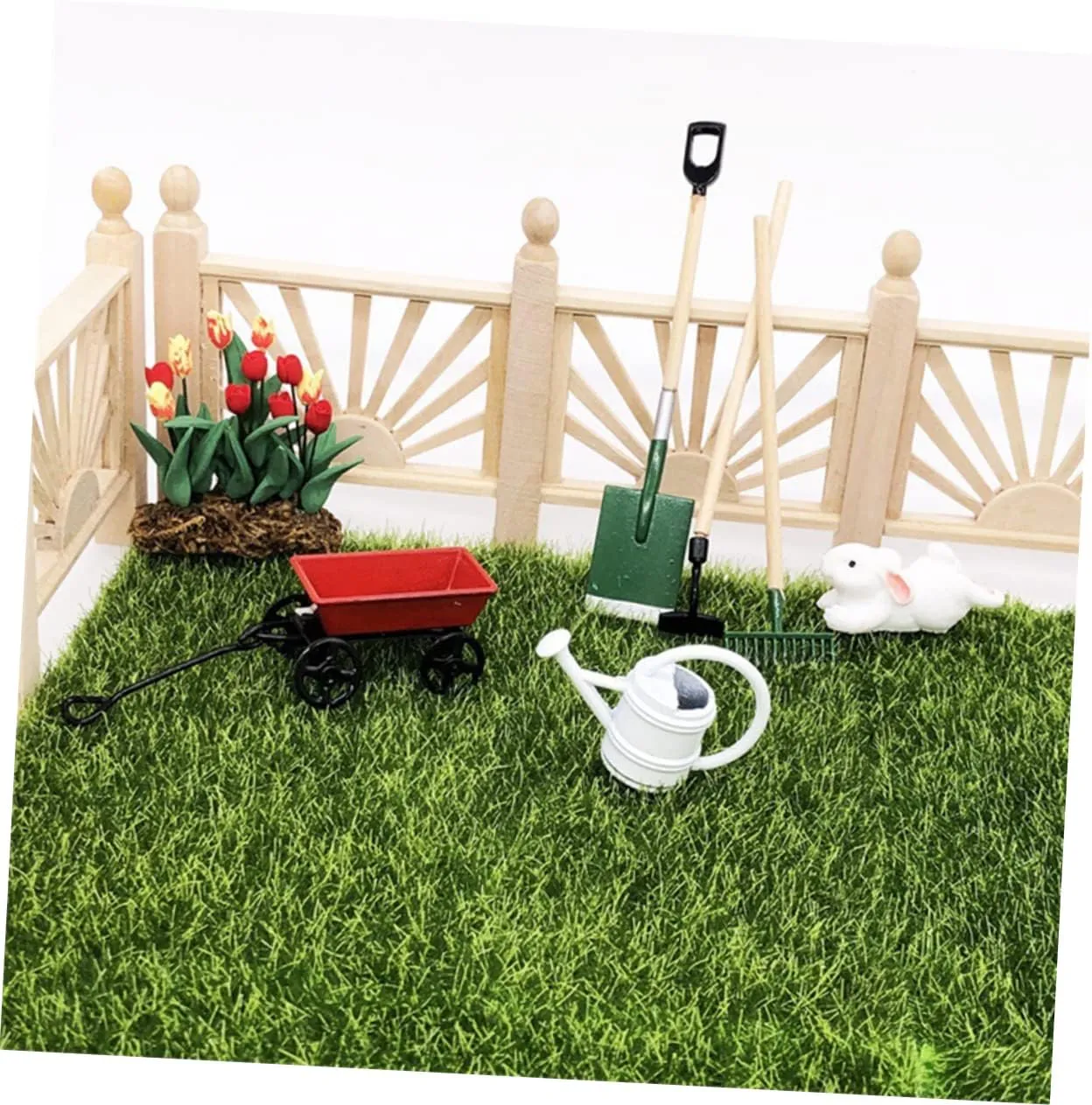 4 Sets Miniature Gardening Tool Micro Garden Accessories for DIY Dollhouse and Fairy Garden Safe Material for Lightweight Decor for Imagination