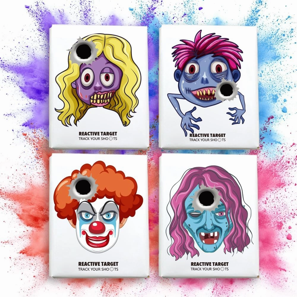 4-Pack Gender Reveal Targets – Easy-to-See Targets for The Range, Shooting Practice Target with Bright Impact Effect, Simple Setup, Family-Friendly Shooting Accessories