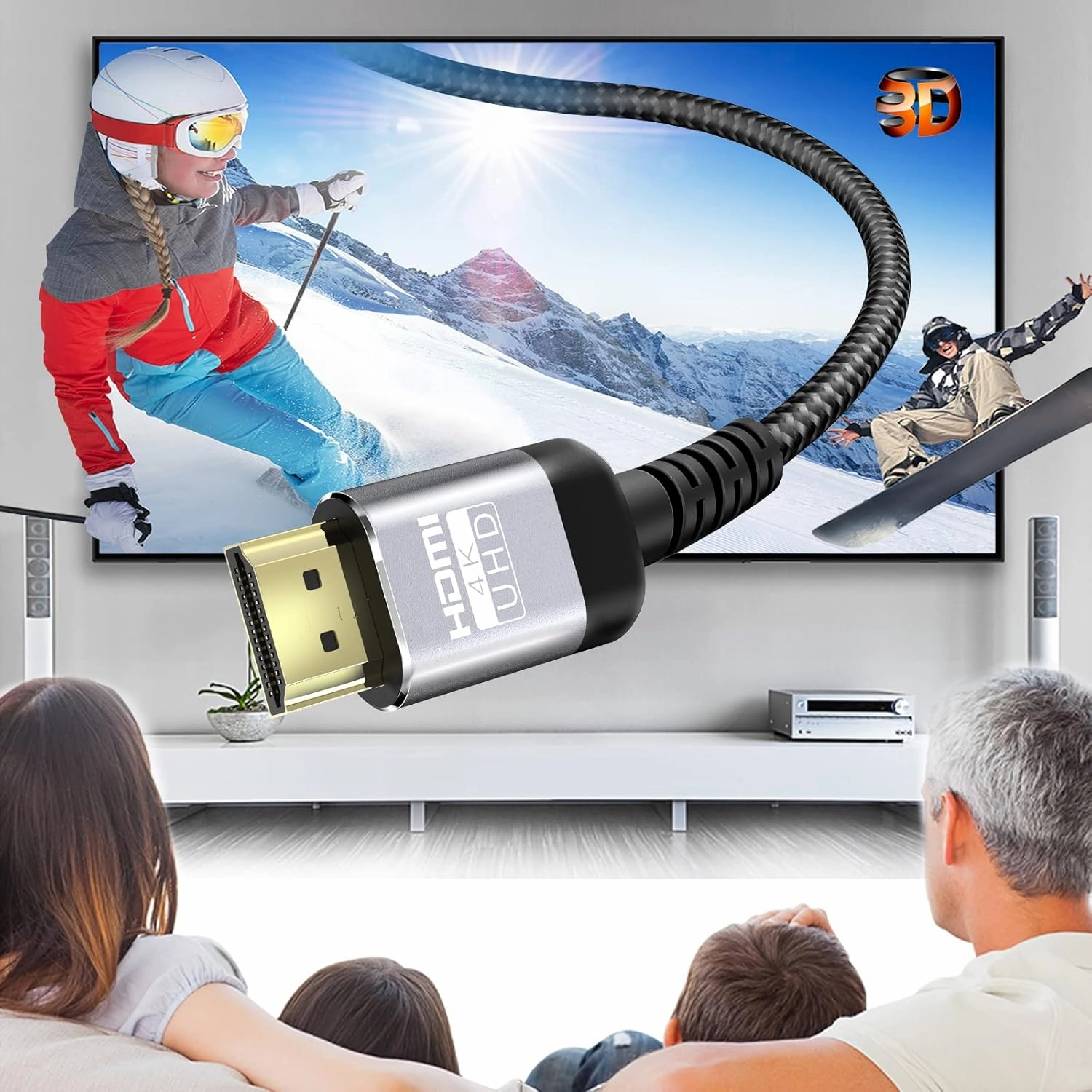 4K HDMI Cable 30 Ft | 18Gbps Ultra High Speed HDMI 2.0 Cable 4K@60Hz HDR 3D ARC HDCP2.2 Ethernet HDMI Cord | for UHD TV Monitor Laptop Xbox PS4/PS5 ect (9.1m)