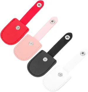 4pcs Cuticle Scissor Covers PU Nail Tool Protectors Manicure Supply Convenient Nail Cuticle Bag for Storage and Protection of Scissors