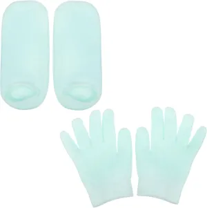 4pcs Moisturizing Gel Gloves and Socks Set Spa Hand Foot Care Supplies Lock in Moisture Made Yarn Size Fits Most
