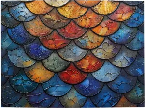 500 Piece Jigsaw Puzzles Fun Puzzle for Adults Family Friends Game - Fish Scales Colorful Cool Art