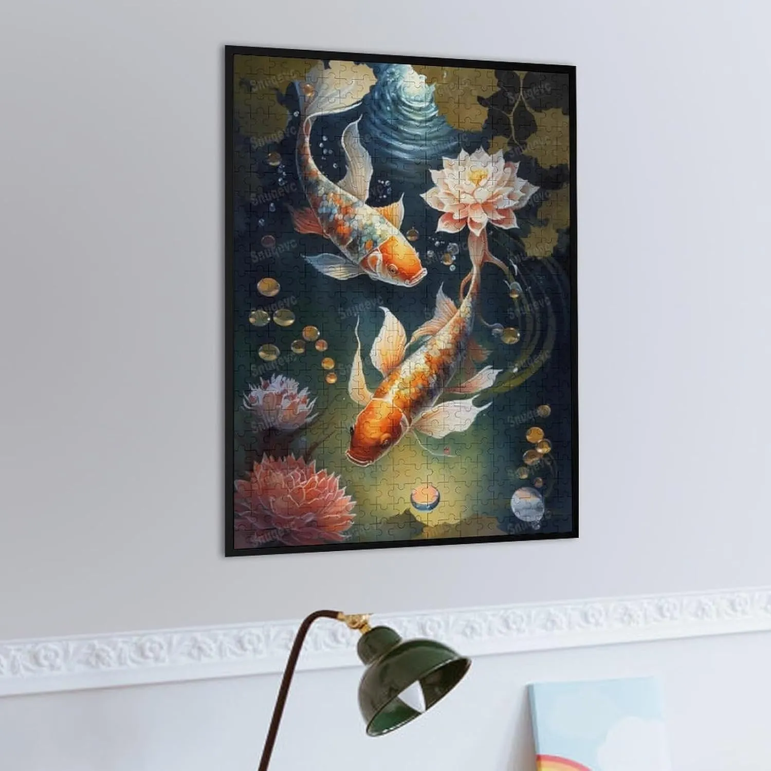 500 Pieces Jigsaw Puzzle for Adults - Beautiful Lucky Fish Funny Puzzles Educational Games Gift for Birthday Christmas Halloween
