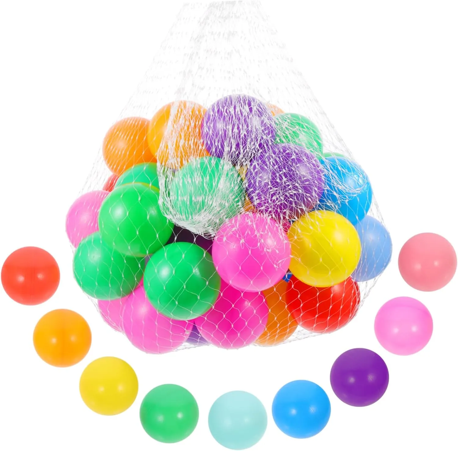 50Pcs Crush Ocean Balls for Ball Pits Play Tents and Pools Educational for Hand Eye Coordination and Physical Activity