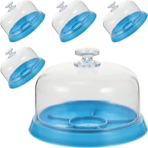 5pcs Watch Repair Movement Cover Organizer with Transparent Dustsheet Portable Storage Box for Watches and Parts and Debris