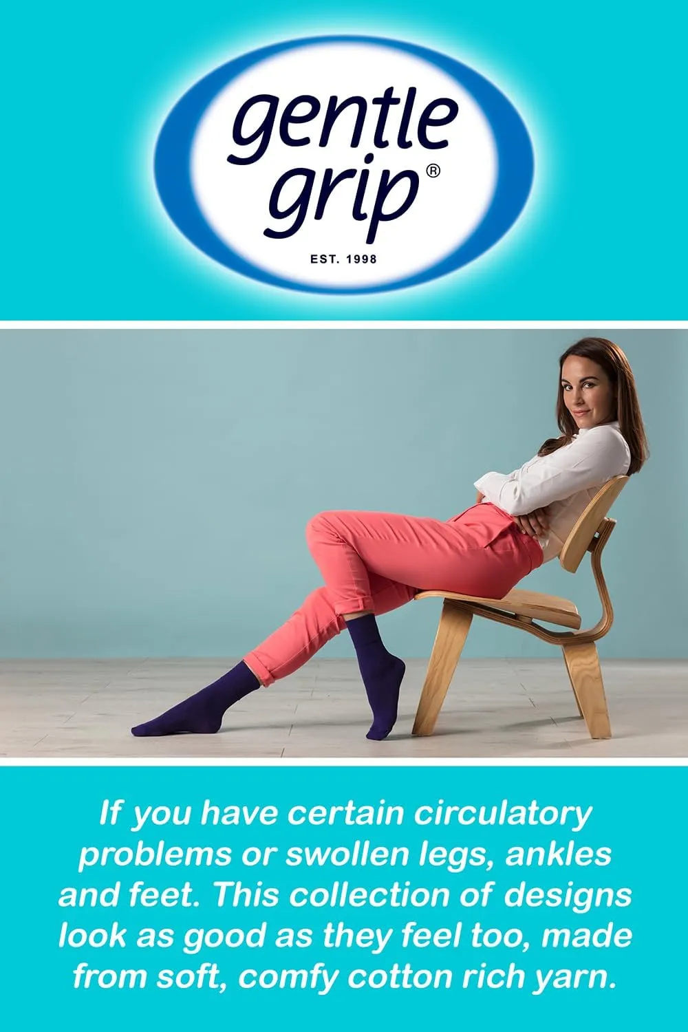 6 Pack of Ladies Diabetic Socks -5-9 us
