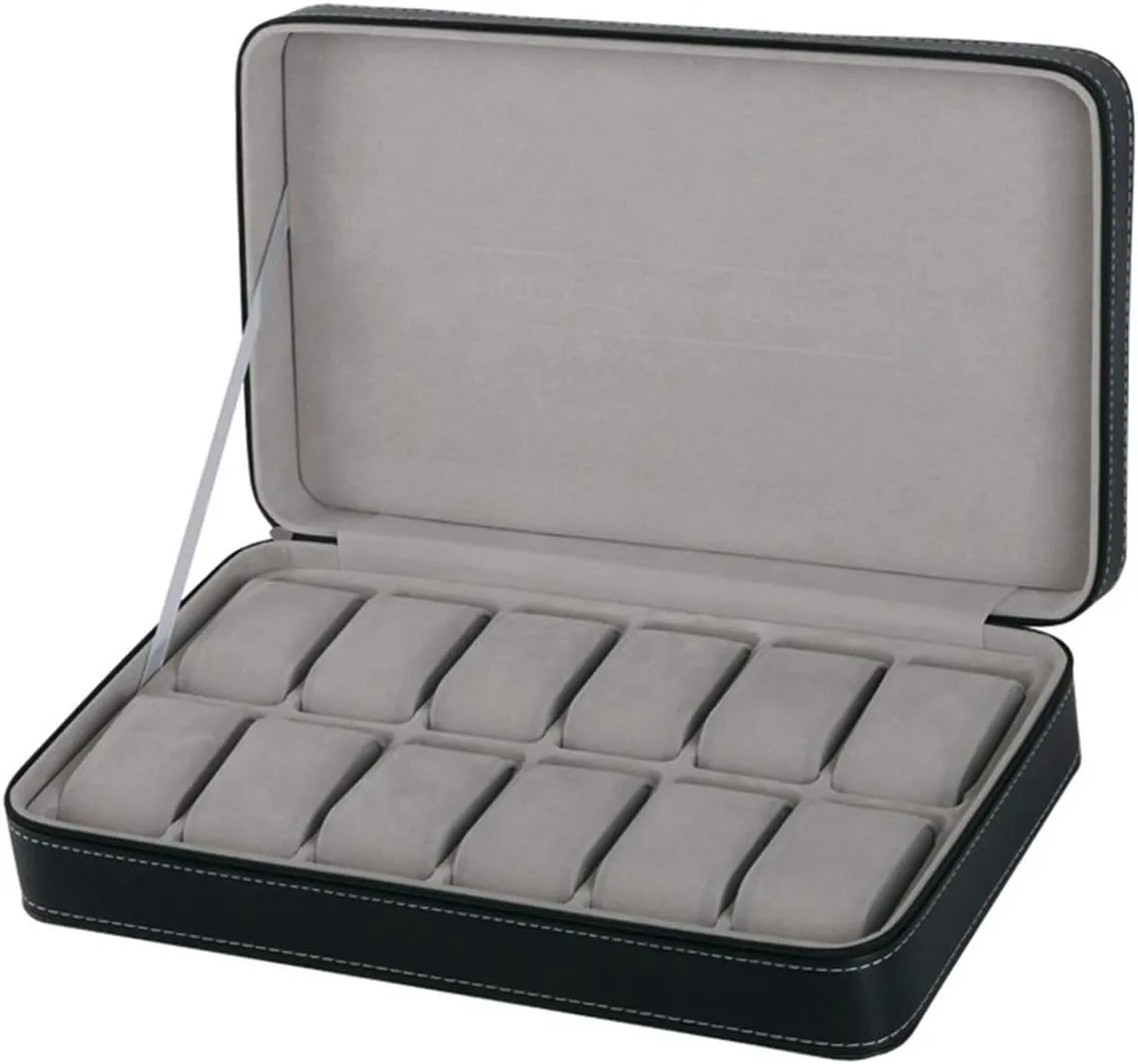 6/10/12 Grid Leather/Carbon Fiber Storage Box For Watches Box For Glasses Glasses Organizer Rings Bracelet Holder Of