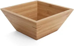 6.25" Bamboo Bowl Set - Bamboo Reusable Bowls - Square Bamboo Bowls - Wood Dinnerware - Bamboo Dinner Bowls - Bamboo Dinnerware Set - Eco Friendly Bowls (4 Pack / 6.25" Square)