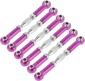 6Pcs Aluminum Turnbuckle Rod Linkage for Hsp Racing Hpi Truck Buggy Upgrade Parts Purple Easy Install Compatible with Rc Cars