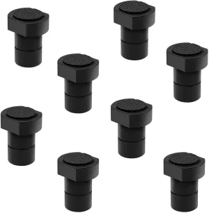 8 Pack Aluminum Alloy Bench Dog 3/4-Inch (19mm) Woodworking Table Stop with Non-Slip Pads Workbench Dogs Stops for MFT Tables & DIY Projects(Black)