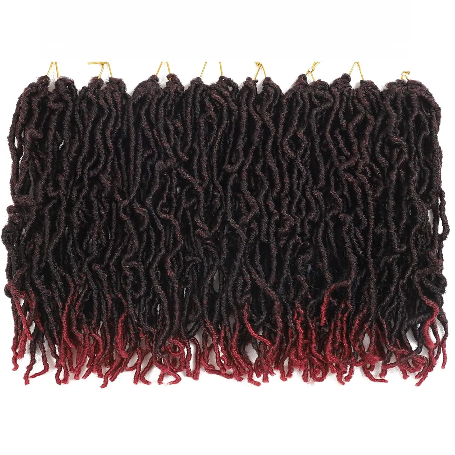 8 Packs Short Faux Locs Crochet Hair TBUG 12Inch Soft Locs wavy 120 Strands Dreadlocks Crochet Braids Natural Pre-Looped Crochet Hair for Black Women (12 Inch (Pack of 8), TBUG)