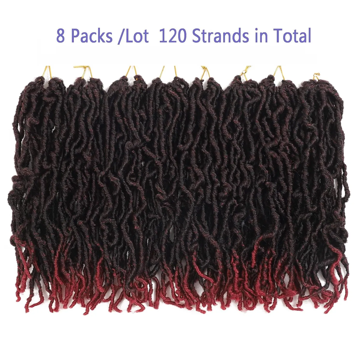 8 Packs Short Faux Locs Crochet Hair TBUG 12Inch Soft Locs wavy 120 Strands Dreadlocks Crochet Braids Natural Pre-Looped Crochet Hair for Black Women (12 Inch (Pack of 8), TBUG)