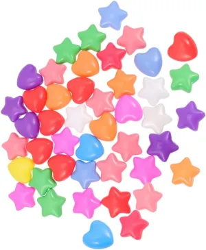 80Pcs Colorful Ocean Balls Star Heart Shaped Pits Balls for Play Tents Ball Pits Swimming Pools and Party Games