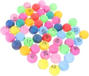 80pcs Plastic Bingo Balls Numbered Mini Multicolored Raffle Game Balls for Event Night Activities