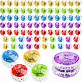 85 Pcs Colorful LED Responsive Ball Light up Yo Yo Ball Bulk Plastic Responsive Bearing Ball for Kids Beginner Level Birthday Christmas Stocking Stuffers