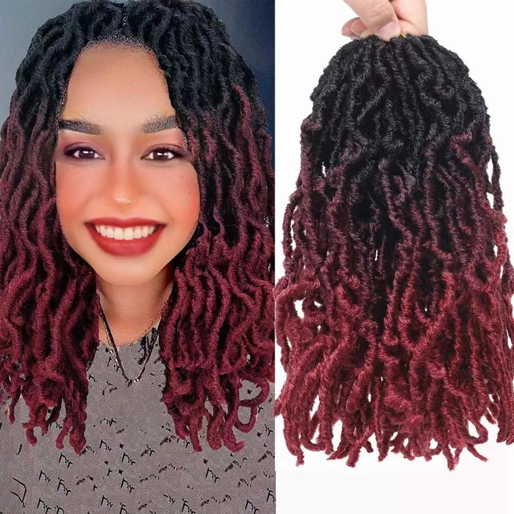 8 Packs Short Faux Locs Crochet Hair 120 Strands 12Inch Soft Locs wavy Dreadlocks Crochet Braids Natural Pre-Looped Crochet Hair for Black Women (12 Inch (Pack of 8), 1B-530-350)