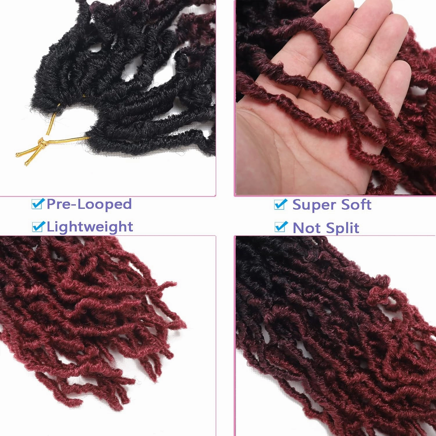 8 Packs Short Faux Locs Crochet Hair 120 Strands 12Inch Soft Locs wavy Dreadlocks Crochet Braids Natural Pre-Looped Crochet Hair for Black Women (12 Inch (Pack of 8), 1B-530-350)