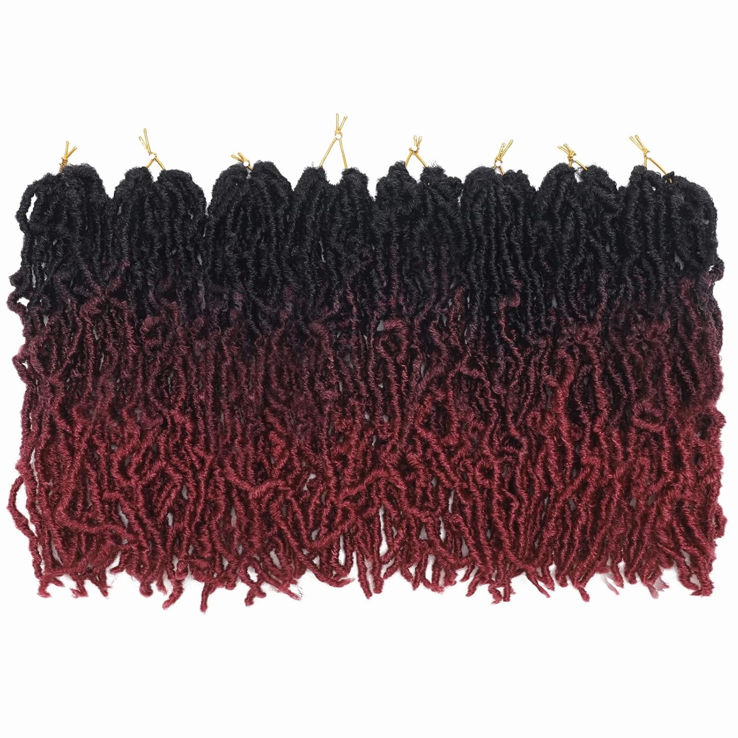 8 Packs Short Faux Locs Crochet Hair 120 Strands 12Inch Soft Locs wavy Dreadlocks Crochet Braids Natural Pre-Looped Crochet Hair for Black Women (12 Inch (Pack of 8), 1B-530-350)