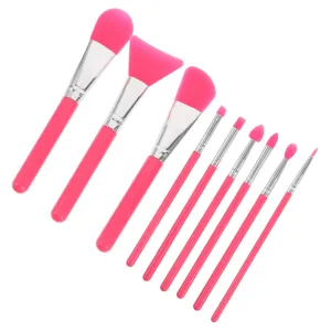 9pcs Silicone Makeup Brush Eye Shadow Lip and Eyebrows Makeup Applicators for Uv Epoxy Crafts Precision Application Tools