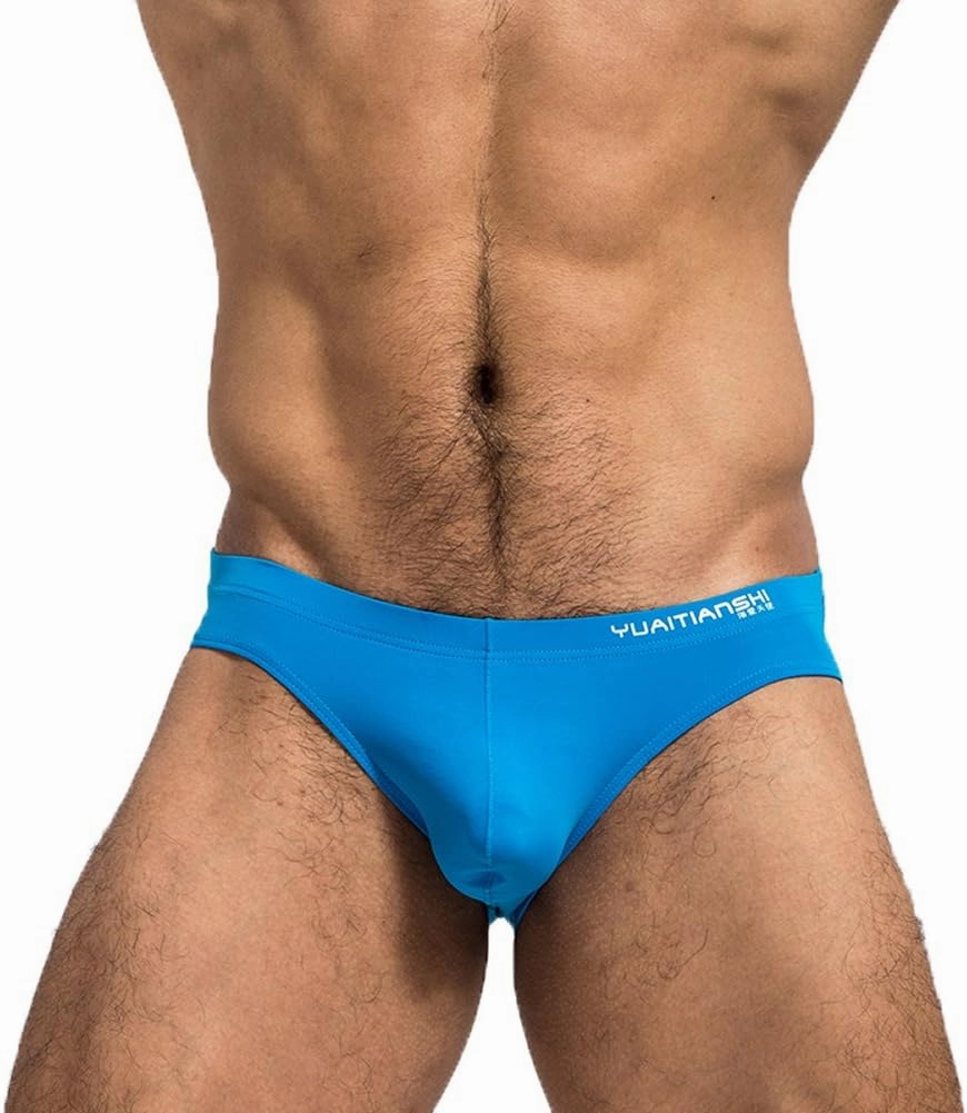 A1168 Silky Soft Shorts Men Bikini Underwear Wide Belt Toning Briefs