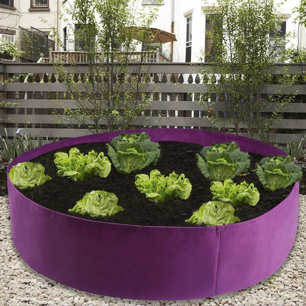 ACJRYO Plant Grow Bag, Extra Large Fabric Raised Planting Bed, Round Raised Planter Garden Bed Bag for Herb Flower Vegetable Plants for Potato Carrot Onion, Gardening Outdoor (100 Gallon)