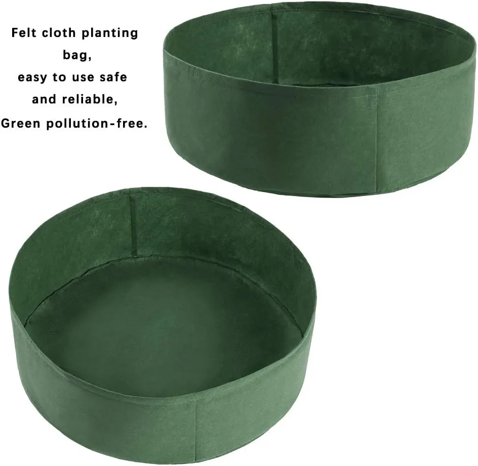 ACJRYO Plant Grow Bag, Extra Large Fabric Raised Planting Bed, Round Raised Planter Garden Bed Bag for Herb Flower Vegetable Plants for Potato Carrot Onion, Gardening Outdoor (100 Gallon)