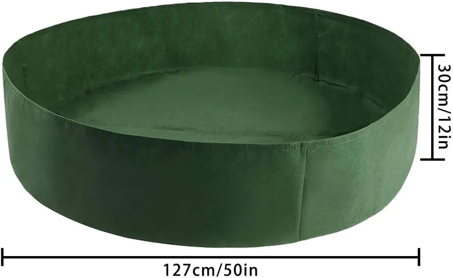 ACJRYO Plant Grow Bag, Extra Large Fabric Raised Planting Bed, Round Raised Planter Garden Bed Bag for Herb Flower Vegetable Plants for Potato Carrot Onion, Gardening Outdoor (100 Gallon)