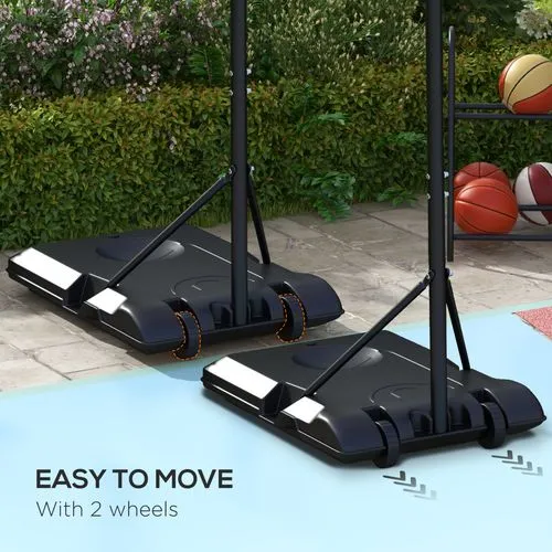 Adjustable Basketball Stand – Portable Design with Wheels