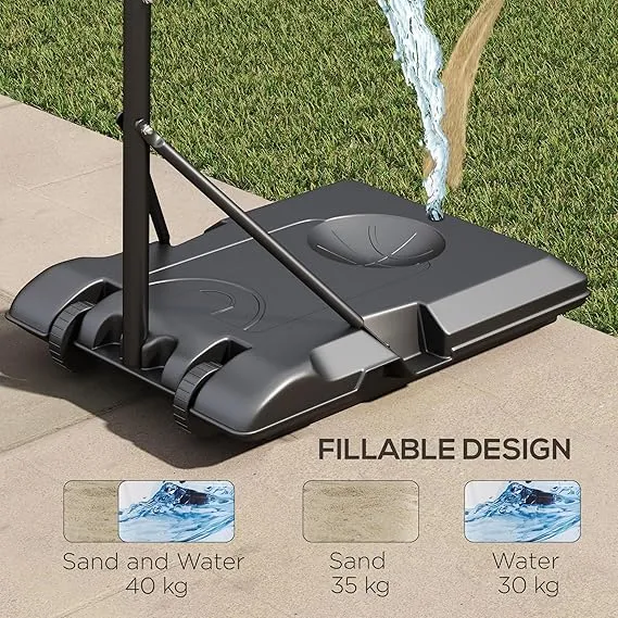 Adjustable Basketball Stand – Portable Design with Wheels