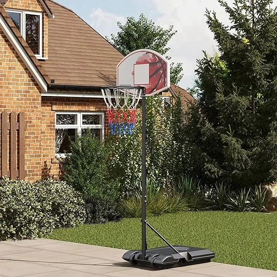 Adjustable Basketball Stand – Portable Design with Wheels