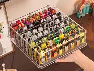 Adjustable car model multi-layer shelf storage box, suitable for 1:64 mini toy cars, transparent display stand, can hold 40 cars