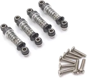 Adjustable Metal Shock Absorber Compatible with 1/28 284131 K969 K979 K989 K999 P929 P939 RC Car Spare Parts(Titanium)