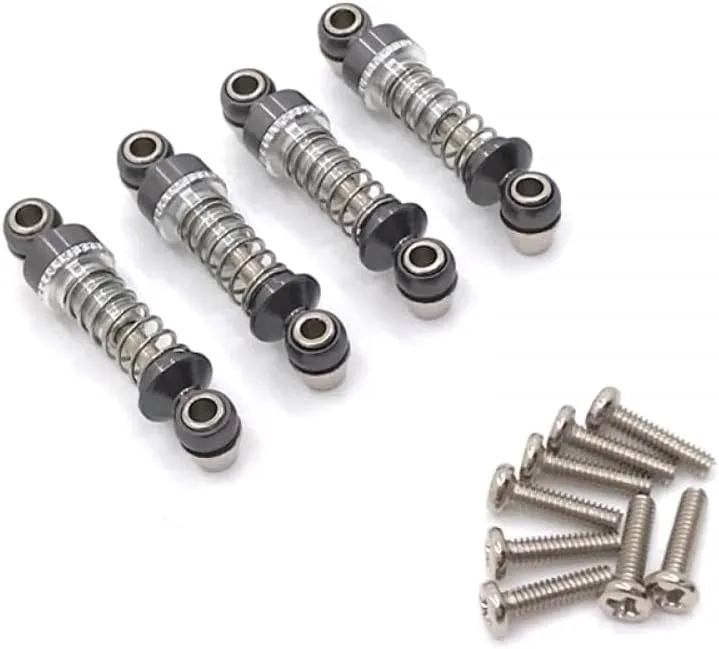 Adjustable Metal Shock Absorber Compatible with 1/28 284131 K969 K979 K989 K999 P929 P939 RC Car Spare Parts(Titanium)