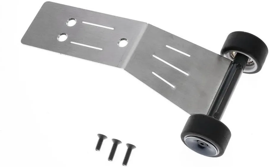 Adjustable Metal Wheelie Bar Compatible with Enhanced Off-Road in RC Cars(Dark Grey)