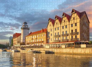 Adult Entertainment Game Puzzle 500 Pieces Fishing Village Russia Puzzles Colorful Jigsaw Puzzles for Adults and Teens Puzzle Toys Wooden Gifts