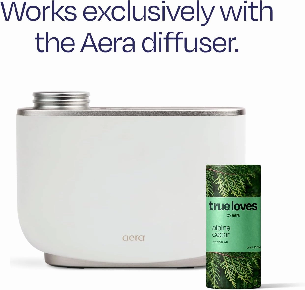 Aera True Loves Alpine Cedar – Deodorizing Home Fragrance Scent Refill for Pet Odor – Notes of Juniper, Cedarwood & Jasmine – Compatible With Aera Smart Diffuser – 25mL